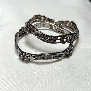 Vintage sterling rose gold color with glass stone bracelet from 204 item#416